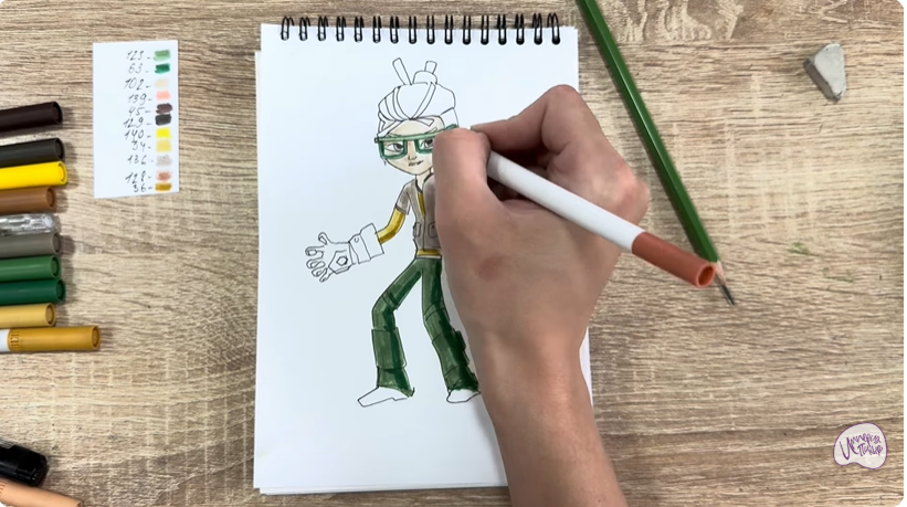 Рисуем Виктор из "герои Энвелла"
