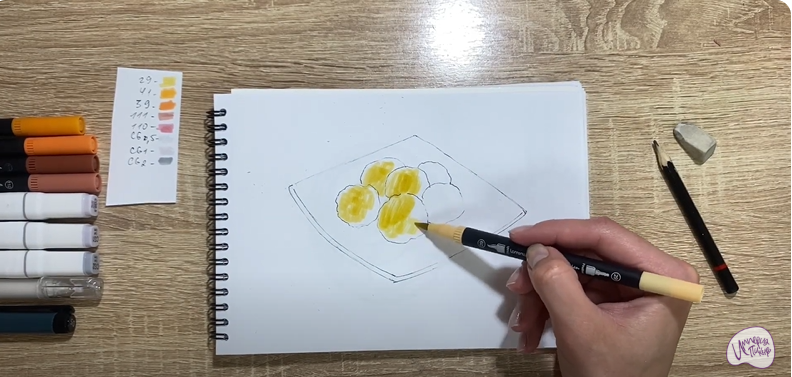 Рисуем Сырные шарики
