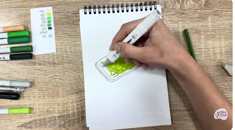 Рисуем Салат "чука"