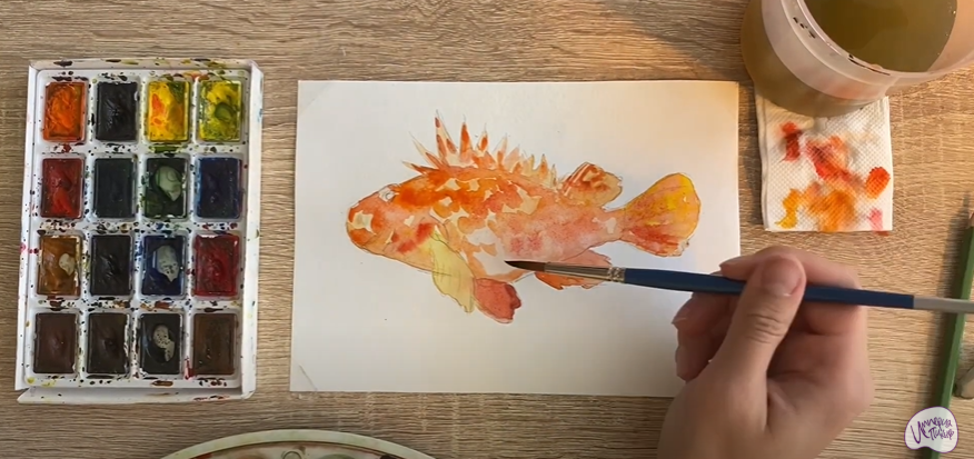 Рисуем Рыба-скорпион