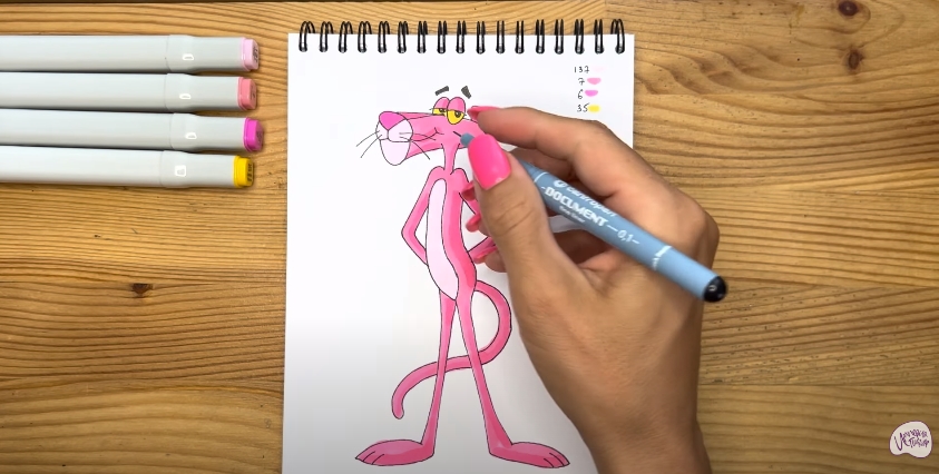 Рисуем Розовая пантера