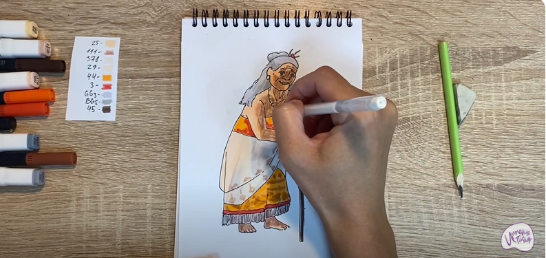 Рисуем Тала из "Моана"