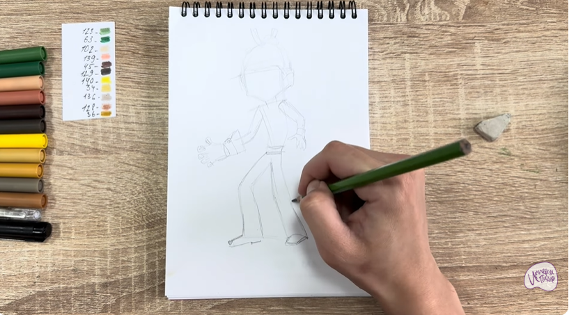 Рисуем Виктор из "герои Энвелла"