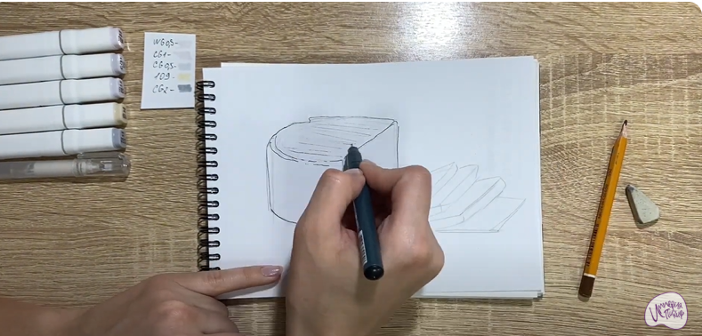 Рисуем Сыр "Фета"