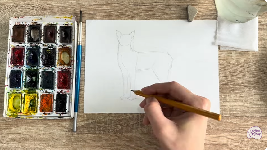 Рисуем Кошка "Чаузи"