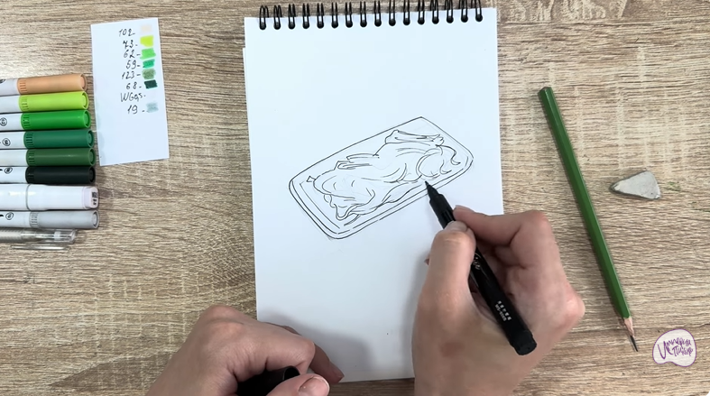 Рисуем Салат "чука"