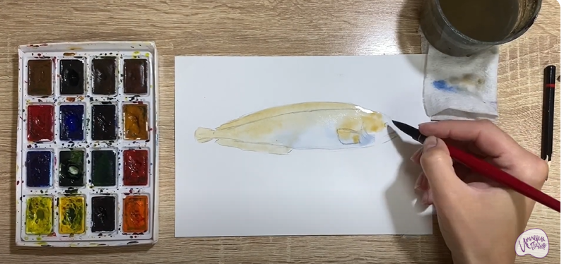 Рисуем Зубатка пёстрая