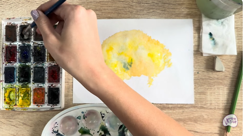 Рисуем Рамария жёлтая