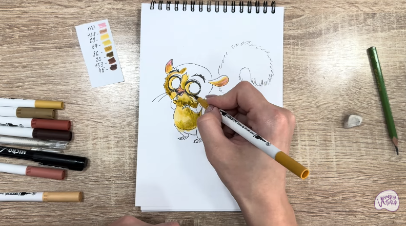 Рисуем Морт из "Мадагаскар"