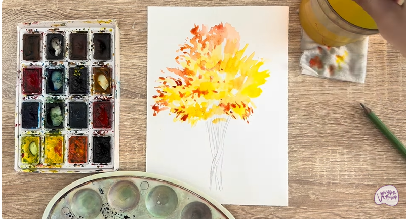 Рисуем Багрянник японский