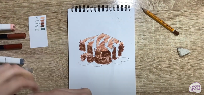Рисуем Шоколадный брауни