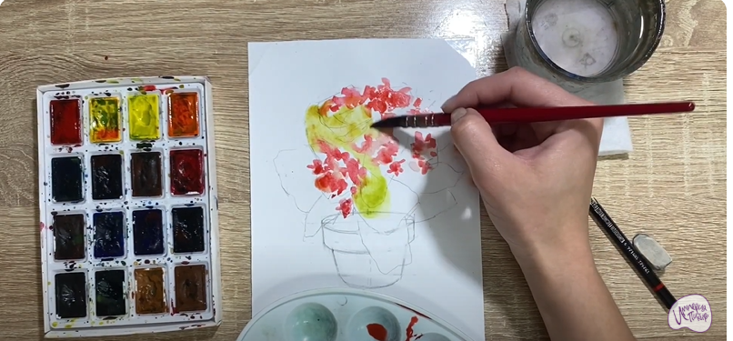 Рисуем Каланхоэ