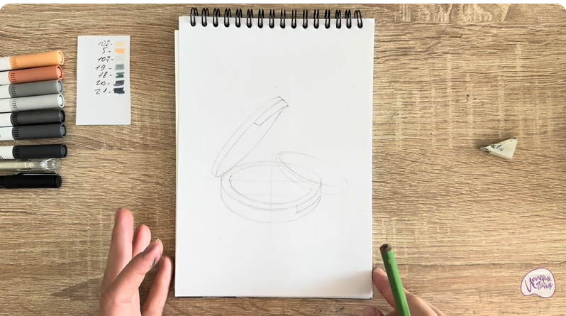 Рисуем Пудра для лица