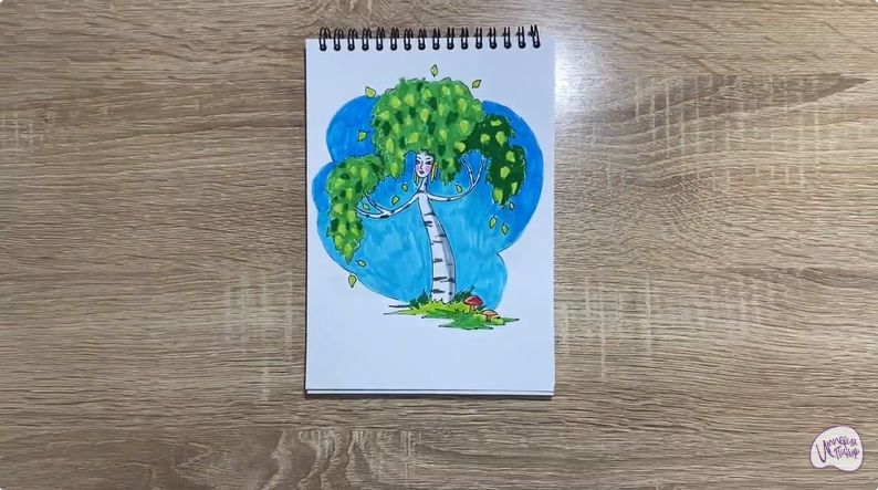 Рисуем Берёза из сказки