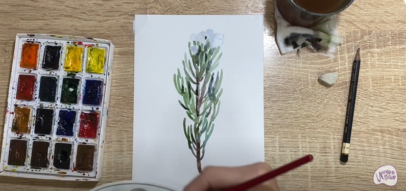 Рисуем Цветок "Бруния"