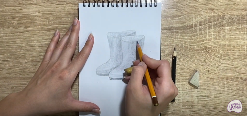 Рисуем Резиновые сапоги