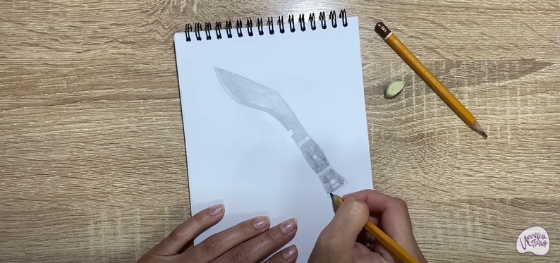 Рисуем Нож "Кукри"
