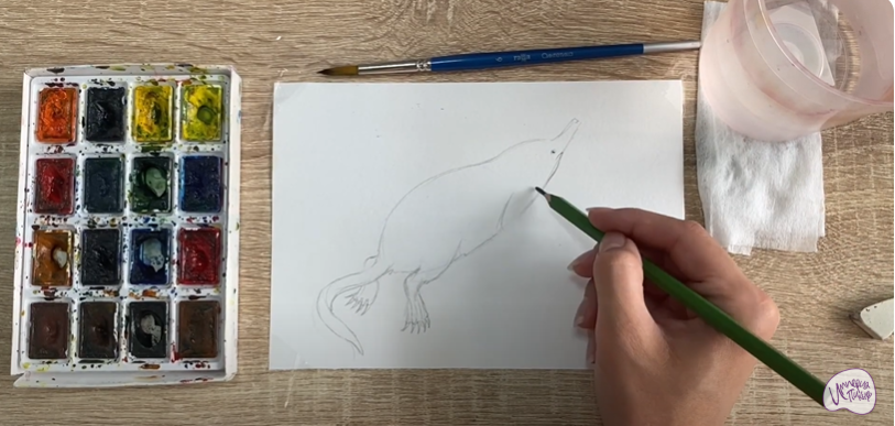 Рисуем Выхухоль