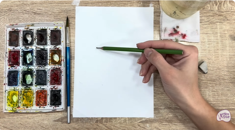 Рисуем Водяной орех