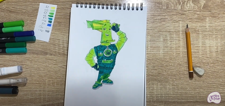 Рисуем Папус из "Фиксики"