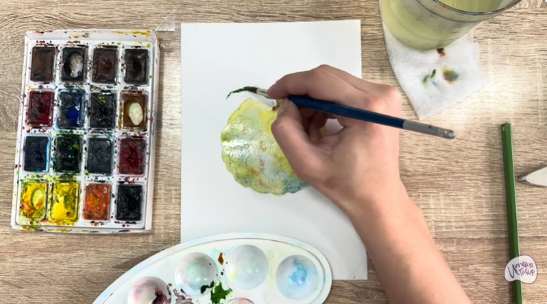 Рисуем Сахарное яблоко