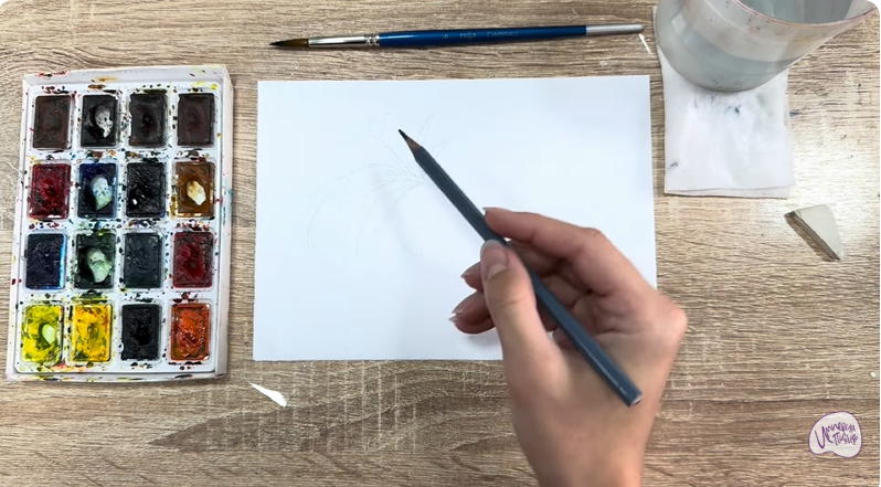 Рисуем Волчья ягода