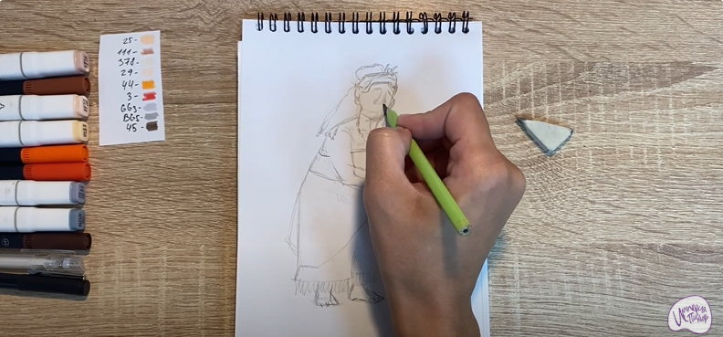 Рисуем Тала из "Моана"