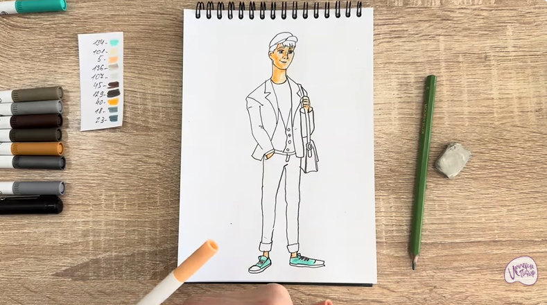 Рисуем Тадаши Хамада из «Города героев»