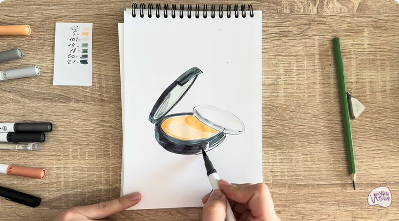 Рисуем Пудра для лица