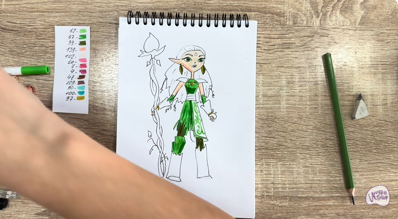 Рисуем Дриада из "Сказочный Патруль"