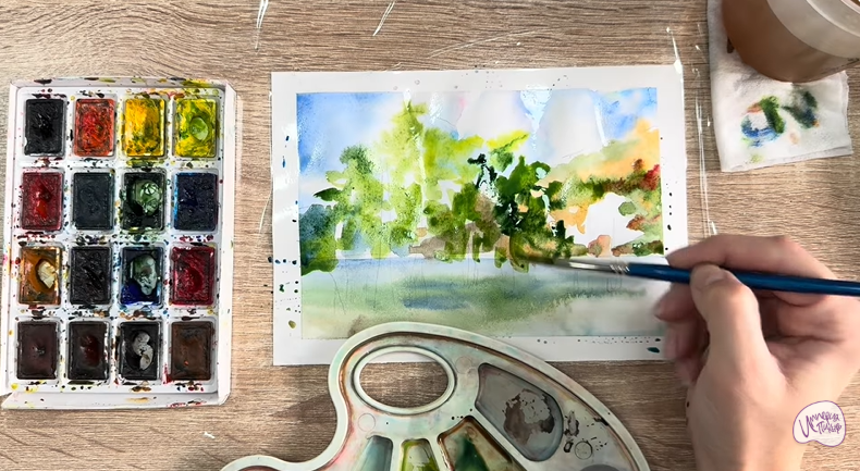 Рисуем Озеро Сукко