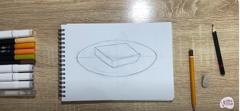 Рисуем Запеканка с изюмом
