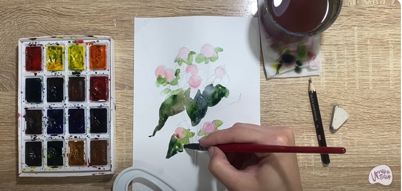 Рисуем Цветок "Гиперикум"