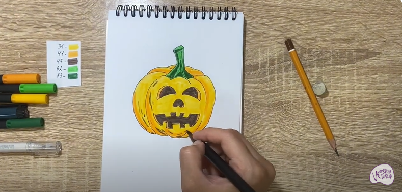 Рисуем Тыква на Хэллоуин