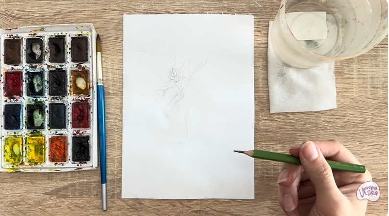 Рисуем Ясколка длинноволосая