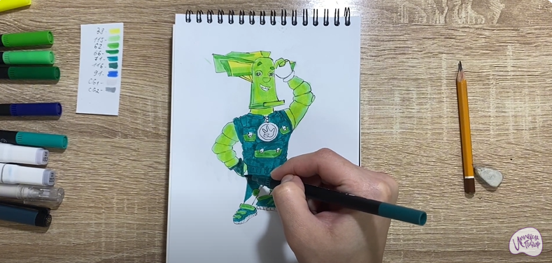 Рисуем Папус из "Фиксики"