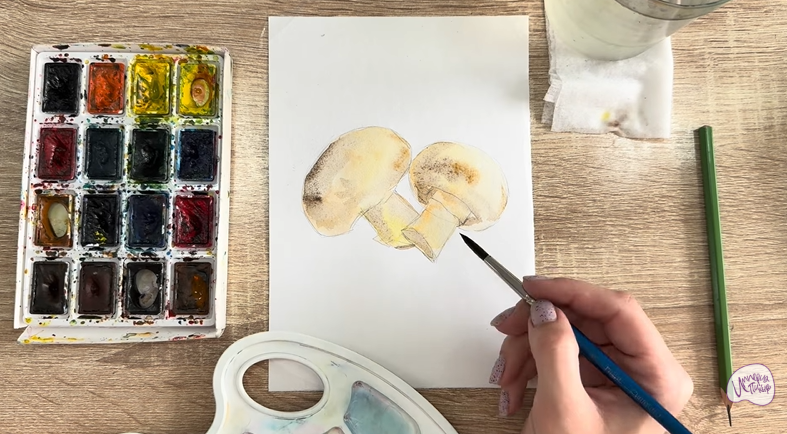 Рисуем Шампиньоны