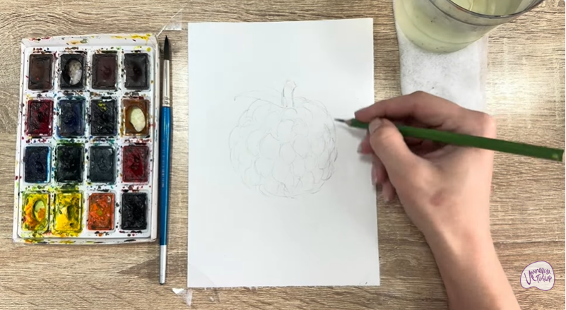 Рисуем Сахарное яблоко