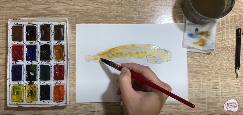 Рисуем Зубатка пёстрая