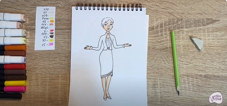 Рисуем Марлен из "Царевны"