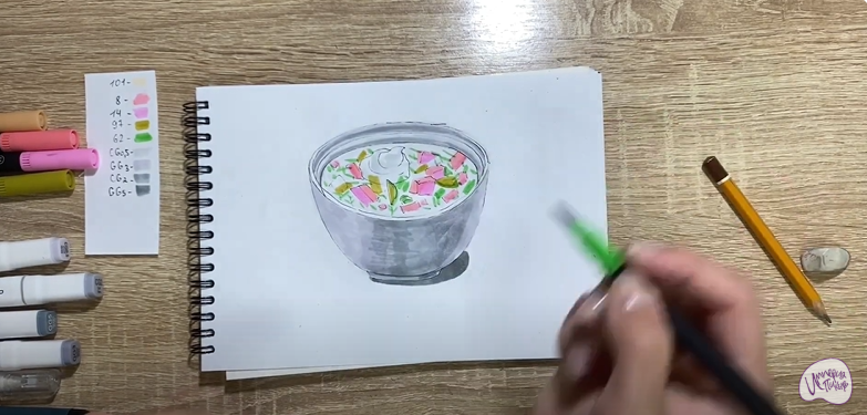 Рисуем Окрошка