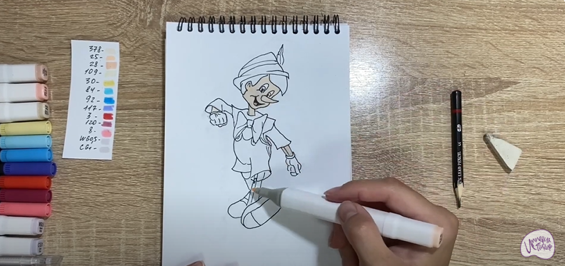 Рисуем Пиноккио
