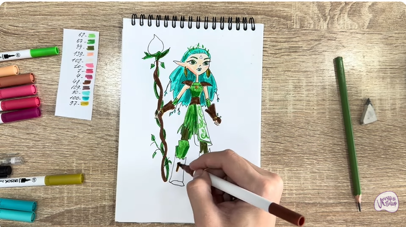 Рисуем Дриада из "Сказочный Патруль"