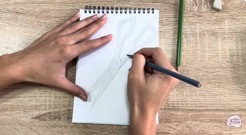 Рисуем Кухонные ножницы