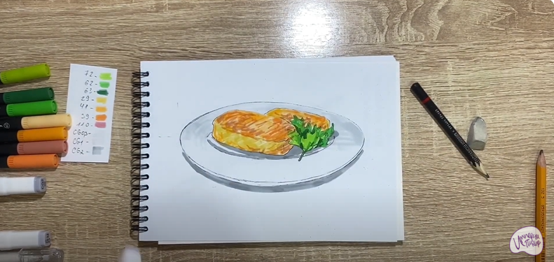 Рисуем Картофельные зразы