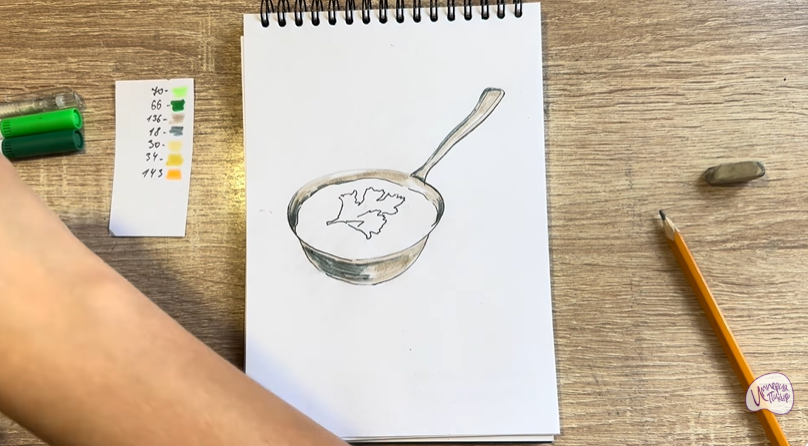 Рисуем Жульен куринный