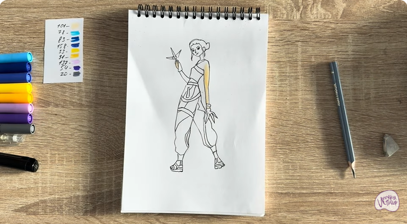 Рисуем Зои из "Кейпоп"