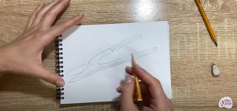 Рисуем Ножницы по металлу