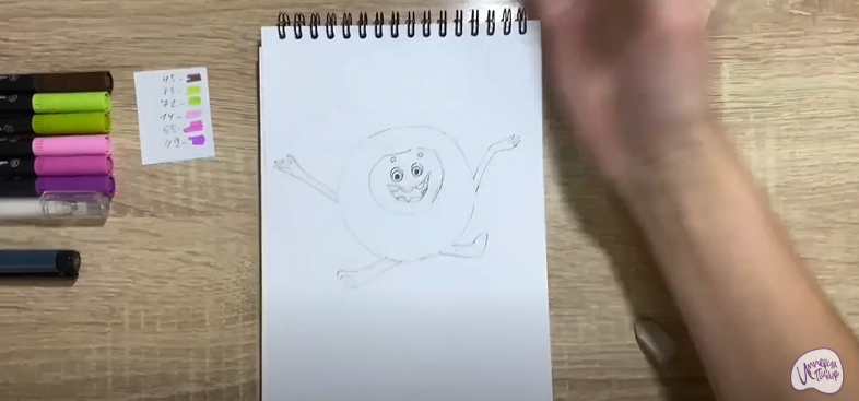 Рисуем Бублик из "Геройчики"