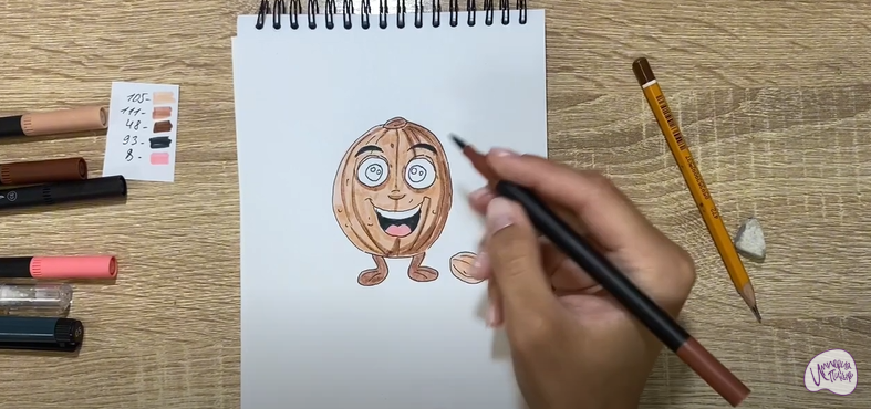 Рисуем Кавайный орех